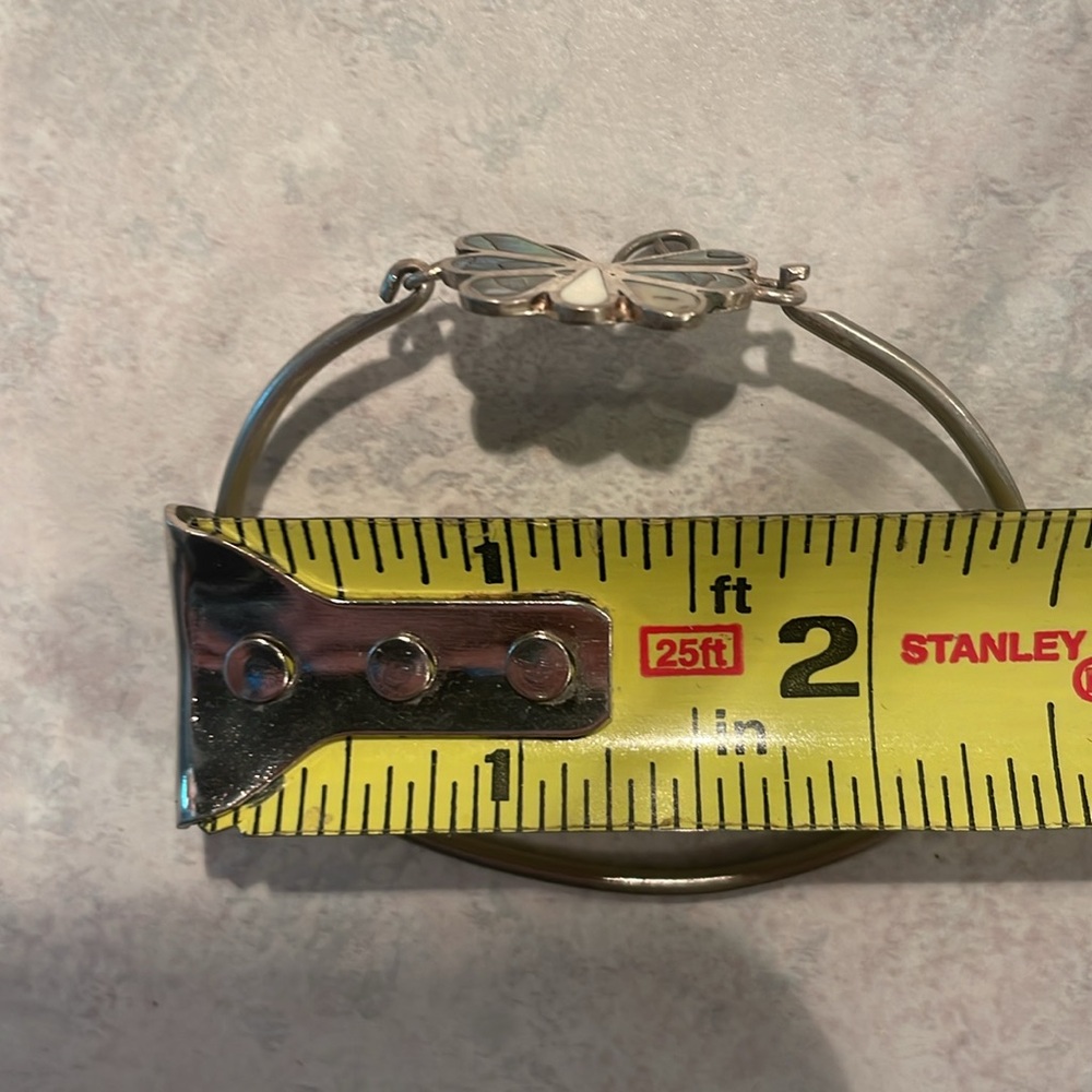 Vintage Mexican Alpaca silver butterfly bracelet - Picture 8 of 8